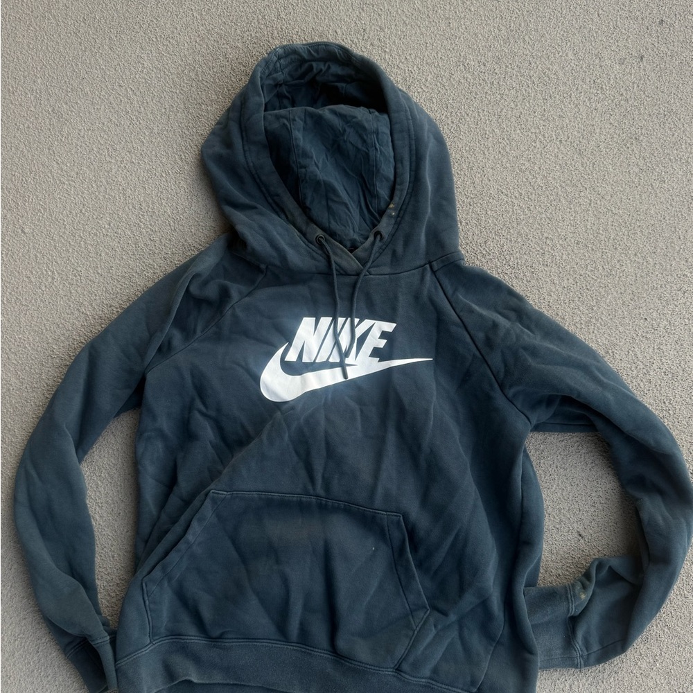 Nike Navy Hoodie with White Swoosh